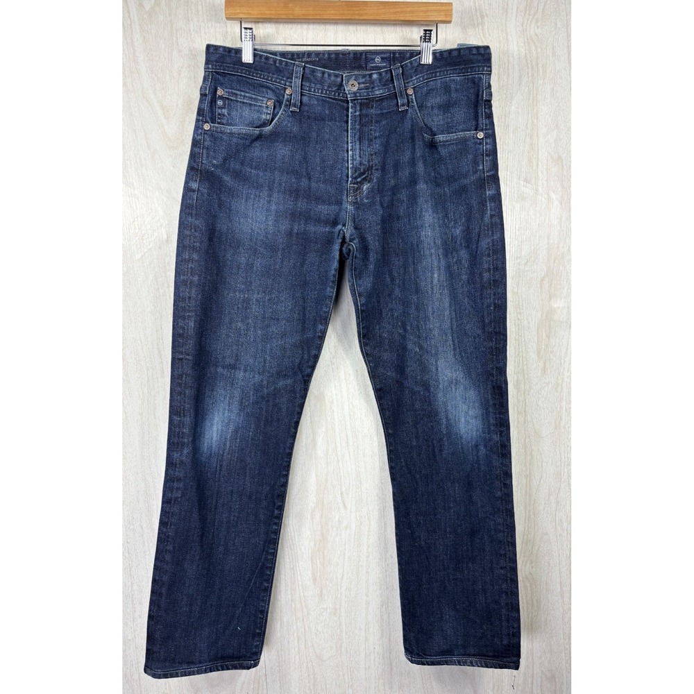 AG Adriano Goldschmied Graduate Slim Straight Jeans Mens 35x29 Dark Wash Mexico